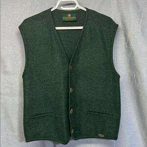 Giesswein Men's Dark Green 100% Wool Vest